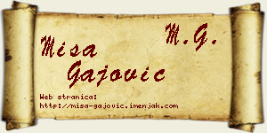 Miša Gajović vizit kartica